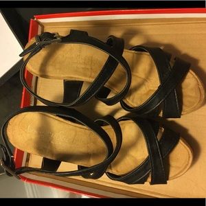 Bamboo Comfy Soles Wedge Strappy Sandals 6
